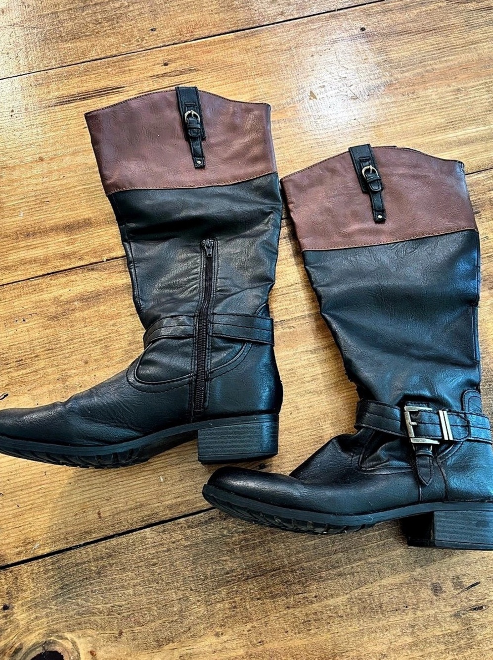 Ivelia 33908 Colorblock Heeled Boots US 9M